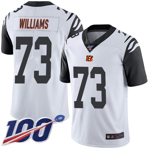 Cincinnati Bengals Limited White Men Jonah Williams Jersey NFL Footballl #73 100th Season Rush Vapor Untouchable